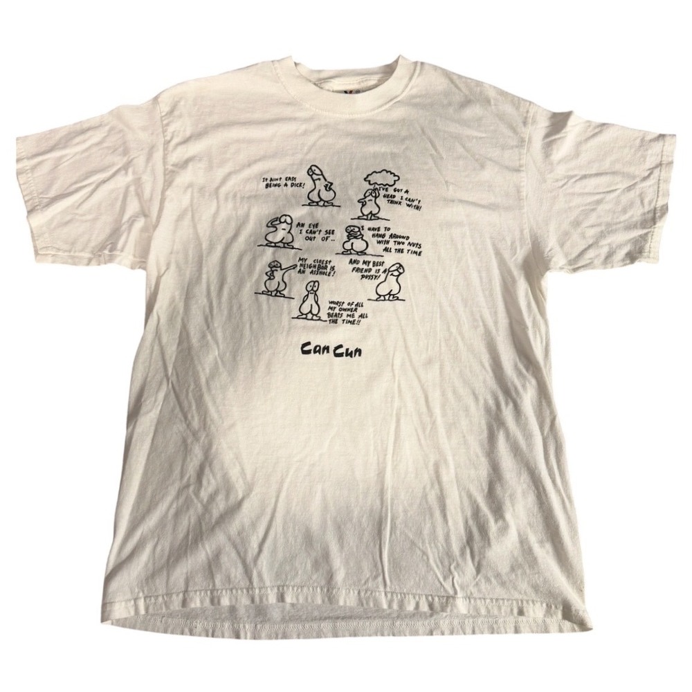 Yazbek Cancun Mexico Funny Graphic Tee Off White Mens XL Comic Souvenir T-Shirt